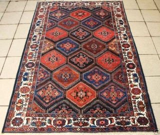 Antique Bakhtiari circa 1920.  Fine weave.  Size 10’11" x 7’6".                     