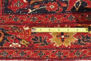 A pictorial rug with the colors of a Balouch but a finer weave on a cotton foundation.  I've asked several people to help identify it but the best we can come  ...