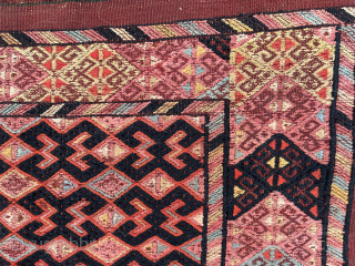 Wool and silk float brocade torba. N. Afghanistan (?), 'Middle Amu Darya (?). about 1x4. Contact robert@mannrugs.com                