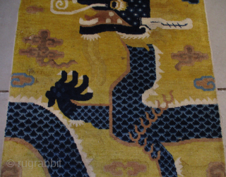 Antique Ningxia Chinese Pillar Rug 2’6” X 8’0” #8181
This late 19th century Ningxia Chinese pillar rug in a dragon motif measures 2’6” X 8’0”. The bottom of the rug has the wave  ...