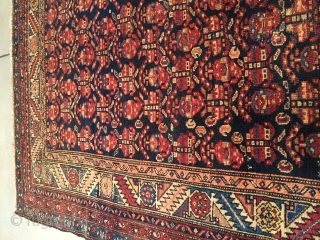 Antique Shirvan Oriental Rug 4’6” X 7’0” #7852
This circa 1890 antique Shirvan Oriental rug measures 4’6” X 7’0”. It has a paisley motif in a couple of colors of red, some blue  ...