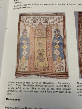 This antique Manastir rug #7916 measures 4’1” X 5’4”. This is one of the most archaic architecturally beautiful rugs that I have ever seen in my life. No one made this from  ...