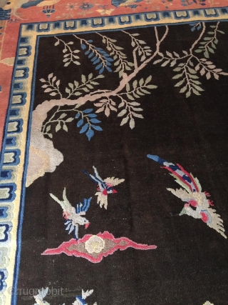 #7066 Antique Art Deco Chinese Peking Rug 

This circa 1910 Peking weave Art Deco Chinese design Oriental rug measures 8’ 11” x 11’ 9 “ (277 x 362 cm). This carpet is  ...