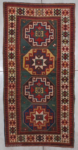 #7198 Kazak Antique Caucasian Rug 4’2″ X 8’5″
$9,000.00
Size: 4’2″ X 8’5″

(128 x 259 cm)

Age: 3rd  quarter 19th century
https://antiqueorientalrugs.com/product/7198-kazak-antique-caucasian-rug/              