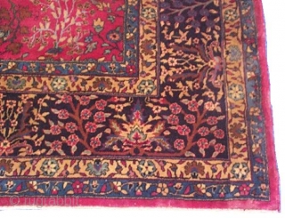 #5918 AMRITSAR  

This circa 1920 Indian Amrisar measures 9’10” X 13’10”. This rug is in essentially perfect condition except for the small area highlighted by my finger in the photos. The  ...