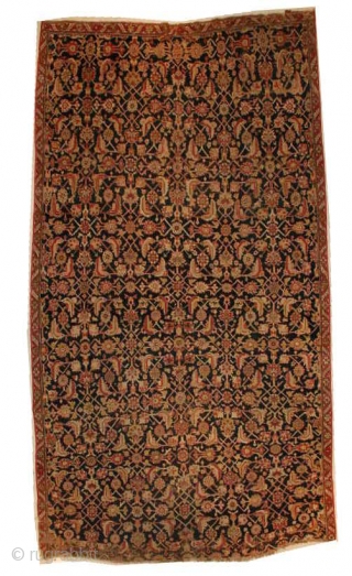 

#5454 Karabaugh Antique Caucasian Rug 
This mid 19th century Karabaugh antique Oriental rug measures 6’7” X 12’2”. It has a mid 18th century design. It is a modified Herati design where the  ...