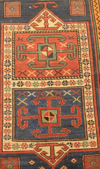 KAZAK DOUBLE EAGLE PRAYER CARPET:

Overall-3'4" x 5'9"                          