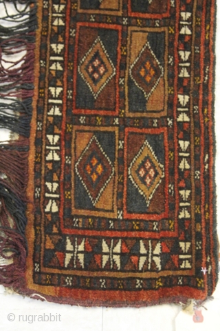 TURKMEN AFGHANISTAN CARPET, CIRCA 1950:

Overall- 11" x 4'1"                         