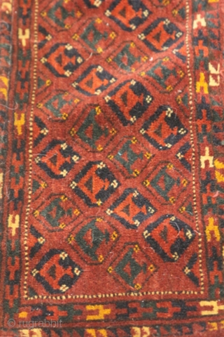 TURKMEN AFGHANISTAN CARPET, CIRCA 1940:

Overall- 1' x 4'8"                         
