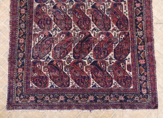 .Afshar rug, Mother and child Boteh design, 6.2ft x 4.8ft. (186 x 148 CM.) Around 1910
                 