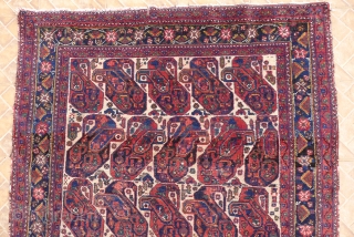 .Afshar rug, Mother and child Boteh design, 6.2ft x 4.8ft. (186 x 148 CM.) Around 1910
                 