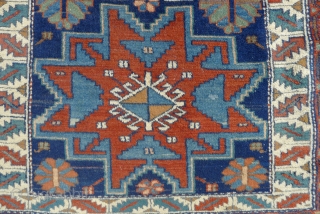 Lesghi Rug with classic star design, probably original Lesghi- Shirvan  region. 175 cm x 116 cm. ( 5.7ft x 3.8ft) early 20 th. century.
Excellent colours and full-piled condition with one small,  ...