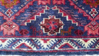 A Baluch Saddle Cover (Ruzini) 105 x 45 cm. Salar Khani tribe, Khorasan province, NE Persian                 