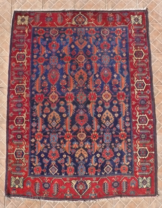Zagly Kuba rug with an attractive variation of the Afshan pattern, 190 x 145 cm. circa 1930.
Finely knotted with glossy, local mountain wool.
In excellent  full-piled condition with one small repair.
Original unwrapped  ...