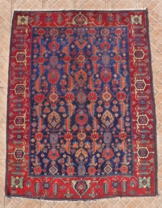 Zagly Kuba rug with an attractive variation of the Afshan pattern, 190 x 145 cm. circa 1930.
Finely knotted with glossy, local mountain wool.
In excellent  full-piled condition with one small repair.
Original unwrapped  ...