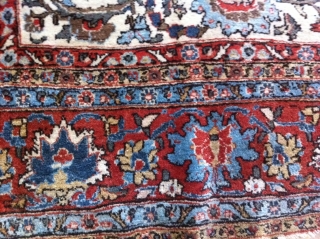 old Persian Qom 320 x 204 cm, a very elegant rug in good condition (100% natural dyes)                