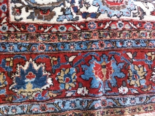 old Persian Qom 320 x 204 cm, a very elegant rug in good condition (100% natural dyes)                