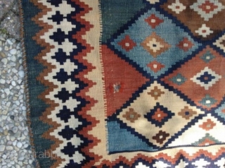 Qashqai kelim, 244 x 148 cm, in good condition, one small hole                     