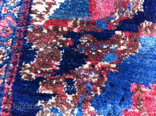 Senneh Rug Size: 63 x 98 cm, beautiful drawing and colors, in a good condition (a little moth damage)              