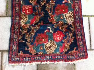 Senneh Rug Size: 63 x 98 cm, beautiful drawing and colors, in a good condition (a little moth damage)              