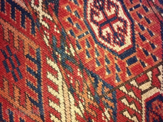 Turkmen 82 x 112 cm, nice piece in a condition (rug was once wider)                   