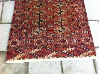 Turkmen 82 x 112 cm, nice piece in a condition (rug was once wider)                   