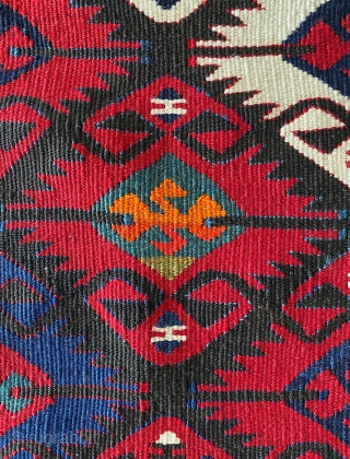 Van - Hakkari Gulsar Kilim
Made of handspon wool by Hartushi (Subtribe Jirka) in the First Quarter of 20th Century. Size is 175 x 245 cm. Woven on the horizontal loom as two  ...