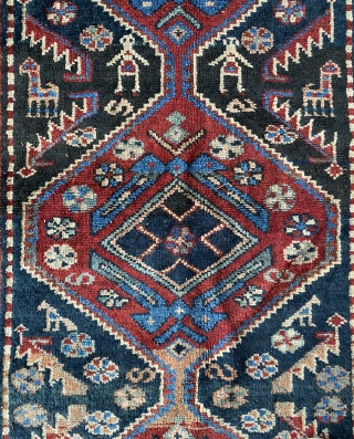 Magnificent Hastharud Shirvan runner from Caucasus. Date is inscripted as (1347) 1928. Size is 98 x 400 cm. In full pile great condition other than two visible repairs. Foundation is cotton. Highly  ...