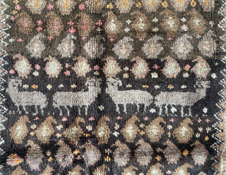 Old Kurdish Caucasian tribal rug with full boteh motif design. Wool on wool. Excellent condition. Very oldu. 152 x 425 cm/5x14 feet. Available. Contact: rohat_berk_kartal@hotmail.com        