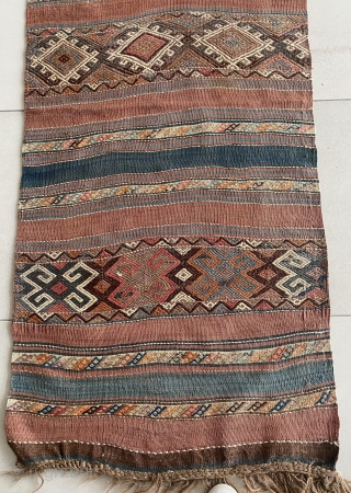 Old kilim runner from South Caucasus. 80 x 400 cm. All wool. Early 20th Century. Available. Contact: rohat_berk_kartal@hotmail.com               