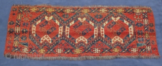 Ikat Jollar, excellent condition, early 19th, century, a plethora of natural colors, warps of goat hair, wefting commingled with cotton and wool,
50" X 18"[127 X 46cm]       
