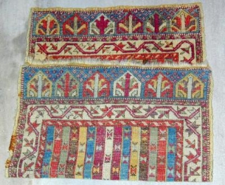 Anatolian Yastik WITH GLORIOUS COLORS AND GOOD PILE, 19th.Cent.,3\'X 1\'9\'\'.                       