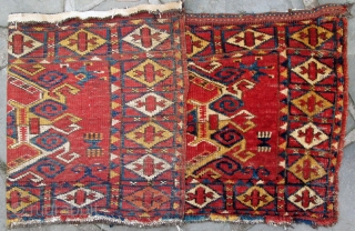 Rare Uzbek trapping, 19th. century, wonderful early colors, excellent condition, 46" X 19"[117 X 48cm]                  