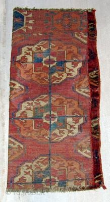 TEKKE MAIN-CARPET FRAGMENT, EARLY 19th.Cent.,2\'5\'\'X 2\'2\'\'.                           