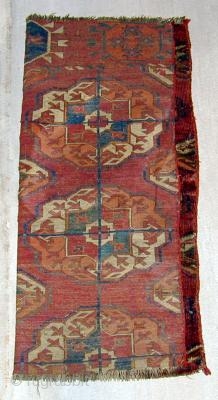 TEKKE MAIN-CARPET FRAGMENT, EARLY 19th.Cent.,2\'5\'\'X 2\'2\'\'.                           