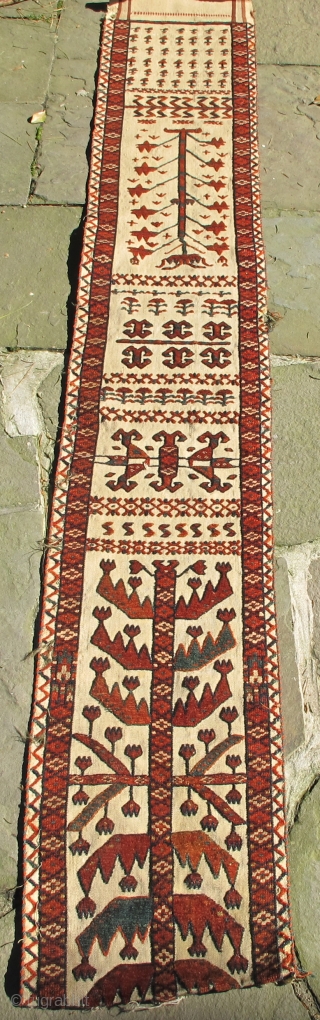 Early Tekke tent-band fragment, very good condition, 19th. century,79'' X 11 1/2''(200 X 29 cms)                  