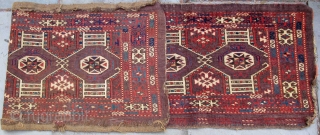 Finely woven Chodor Jollar animal trapping with beautiful colors including an exquisite green,
circa 1800, 65" X 17"[166 X 43cm]              