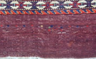 Rare early 19th. century Karadashli Chuval with wefting comprised of fine cotton and wool showing a pepper and salt back, very finely woven, excellent condition, 45'' X 30''(115 X 77cm)   