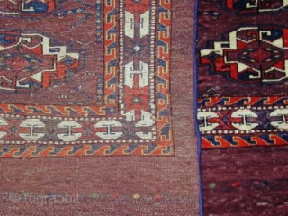 Rare early 19th. century Karadashli Chuval with wefting comprised of fine cotton and wool showing a pepper and salt back, very finely woven, excellent condition, 45'' X 30''(115 X 77cm)   