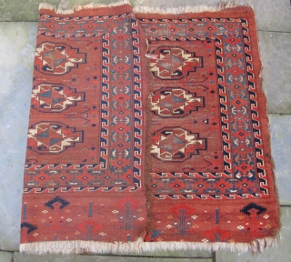  Finely woven Yomud Chuval with wonderful Elem, 19th. century                       