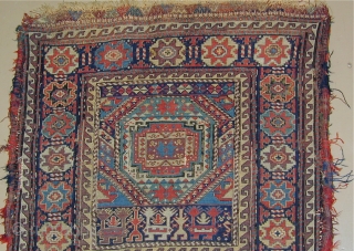 Rare Sumak Bag-Face with supplemental weft-float embroidery,early 19th. century,
27''X 25''.                       