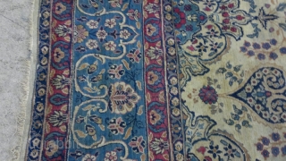 an antique Kashan central Persia 
11ft.2in x 8ft.4in 3.40m x 2.44m                      