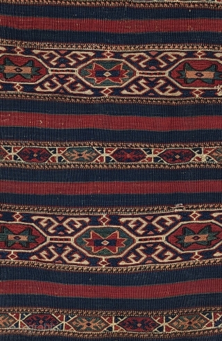 A beautiful  Antique Bergama grain bag, circa 1900 or before from Anatolia, Turkey
woven in a mix technique, with a wonderful range of all-natural dyes. You can contact us directly  via  ...