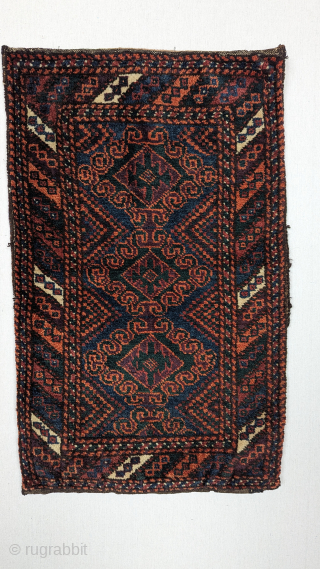 Antique Sistan Baluch Balist(cushion) circa 1910 or before, with a wonderful range of all-natural dyes and soft lustrous wool. Its has an original camel wool back. The piece is in excellent condition.  ...