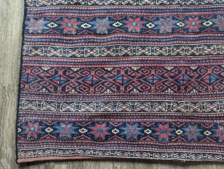 A Beautiful old Afshar chuval(storage bag) circa 1930-40,a wonderful range of natural dyes, with a unique star design, in excellent condition for the age.         