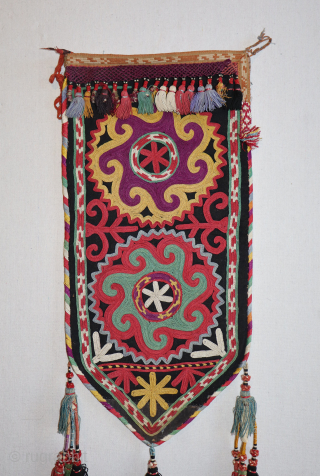 An exceptionally rare antique Lakai Shield called a "Uuk kap" for the Uuk was the tent poles tied in two bundles and loaded on a horse during migration, made by the enigmatic  ...