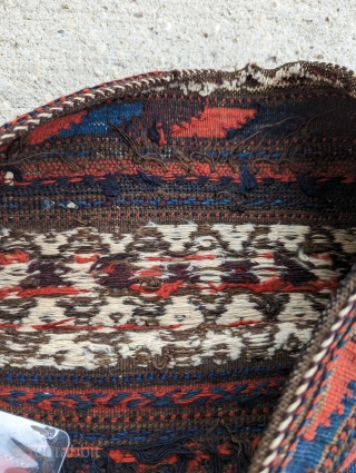 A fine Taimuri Baluch chanteh(personal bag)
N.E.Persia,Circa 1900 or before, Great Aesthetics  excellent condition, size 1'7" × 1'7"               