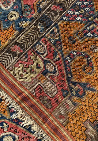 Antique Shirvan rug c1910 with “turtle” “Medallions” and a lot of “Swastika” Symbol it is a geometric shape with arms bent at right angles. the Swastika is a Sacred Symbol in many  ...