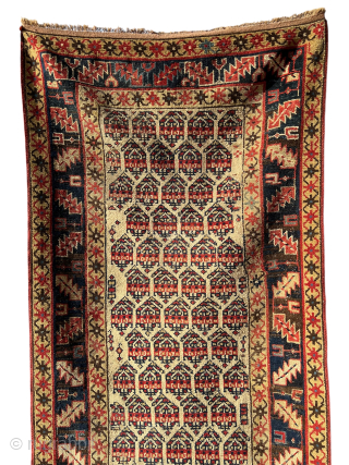 An antique North West Persian runner With a Very Good Size With Few Professional Restoration Size 400/85. Contact me directly knaqeebullah489@gmail.com            