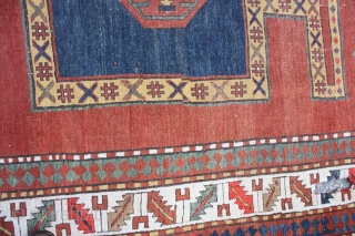 Antique Kazak Rug


Category: 	Antique
Origin: 	Caucasian 
City/Village: 	Kazak
Size cm: 	205 x 250
Size ft: 	6'10'' x 8'4''
Code No: 	R4412
Availability: 	In Stock


Kazak Rug: This rug is over Hundred years old and some minor damage  